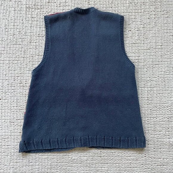 Koret Women's Vintage Blue Knit Vest - Size Large - Picture 4 of 4